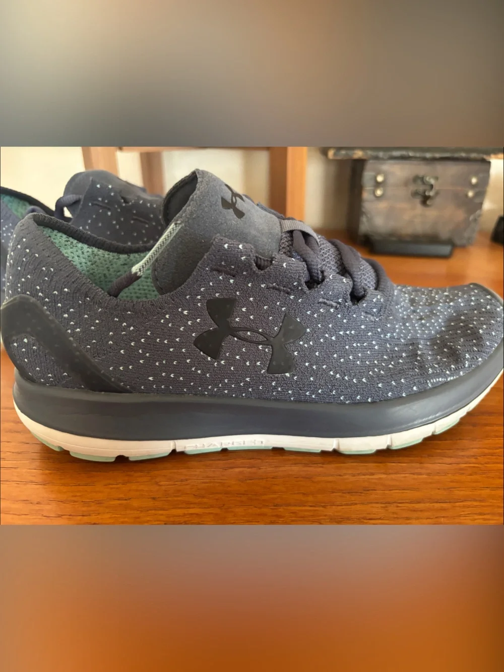 Under Armour Soeedfoam Women’s Navy Knit Athletic Sneakers